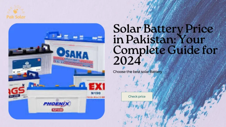 solar battery price in pakistan today